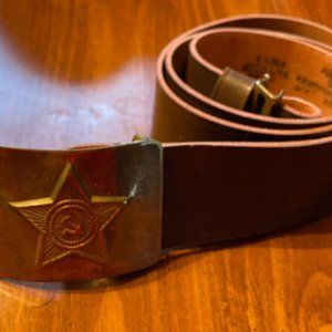 Authentic Soviet Era: Soviet Army issued military belt (soldiers belt)